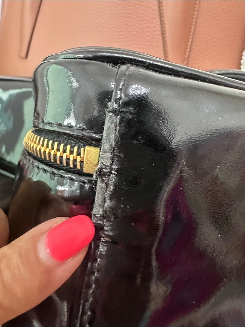 CHANEL patent leather